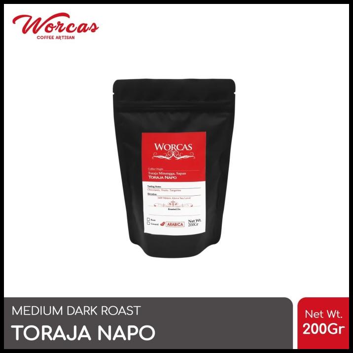 

Kopi Arabica Toraja Napo 200 Gram (Biji/Bubuk) | Worcas Coffee