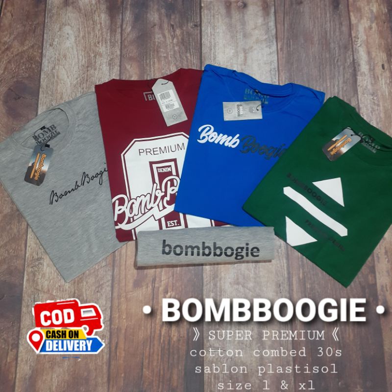 (COD) Kaos Distro Bomboogie Pria Bm Original Tshirt Baju Pria Cowok Bombogie Murah Bombboogie
