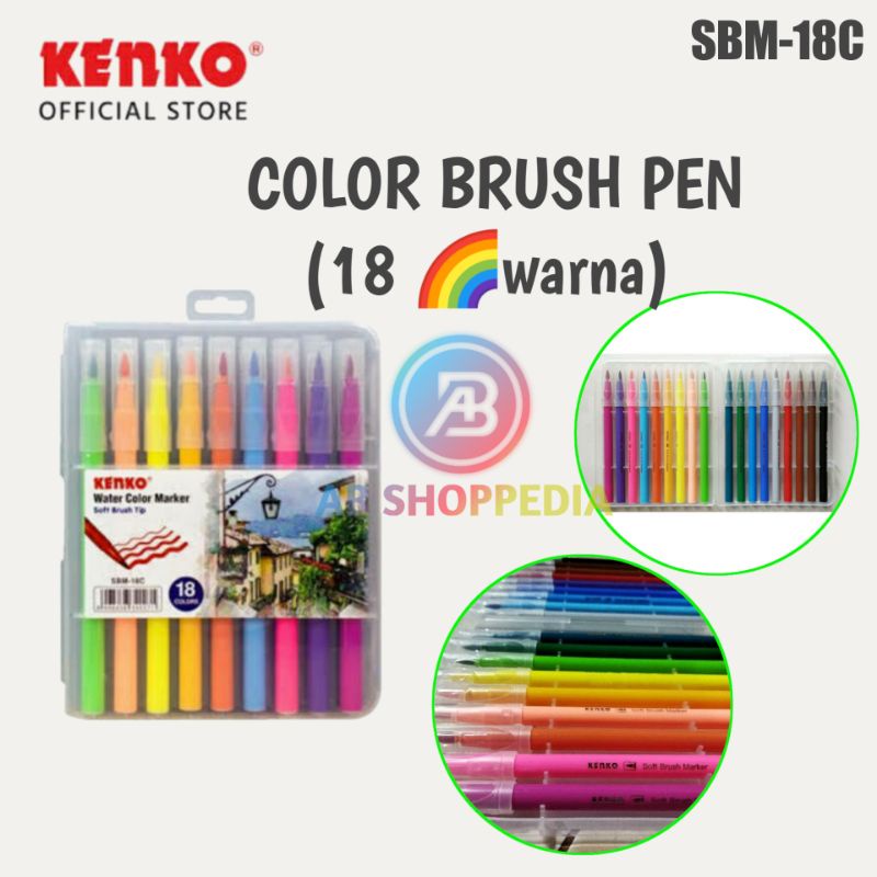 

COLOR BRUSH PEN (18 WARNA) KENKO ORIGINAL