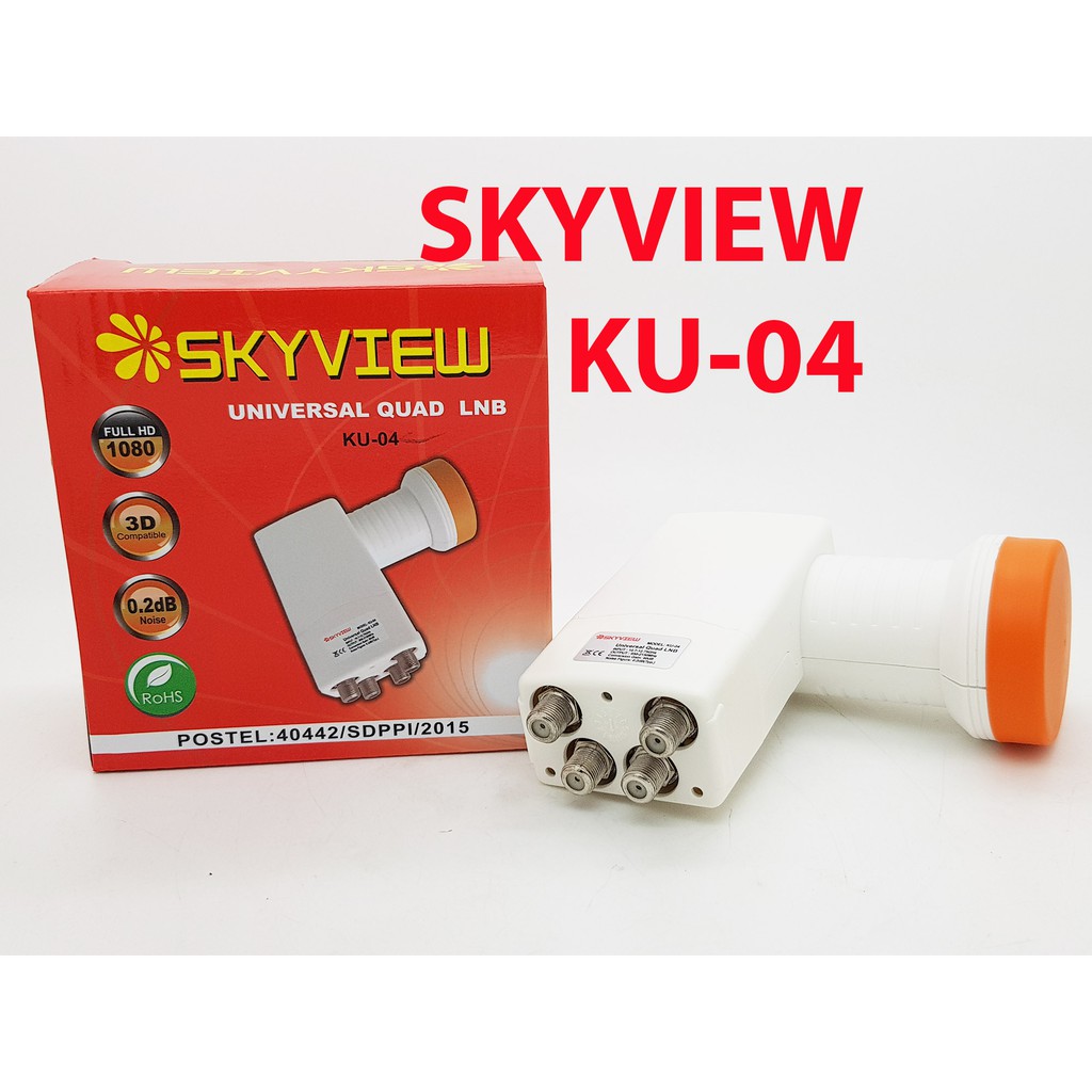 KU-04 LNB QUAD output Ku Band Skyview Noise 0.2 DB (Offset)