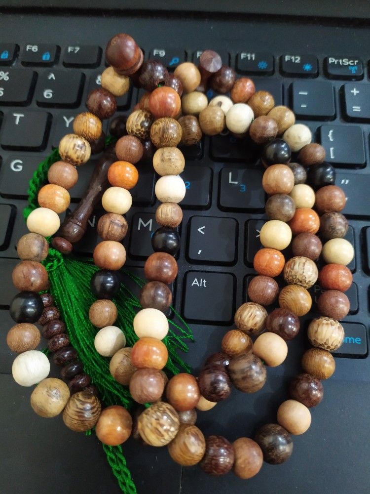 Barang Antik Tasbih 17 Macem Kayu 99butir 8mm Asli Natural 1 Kayu Aren 2 Kayu Raja 3 Kayu