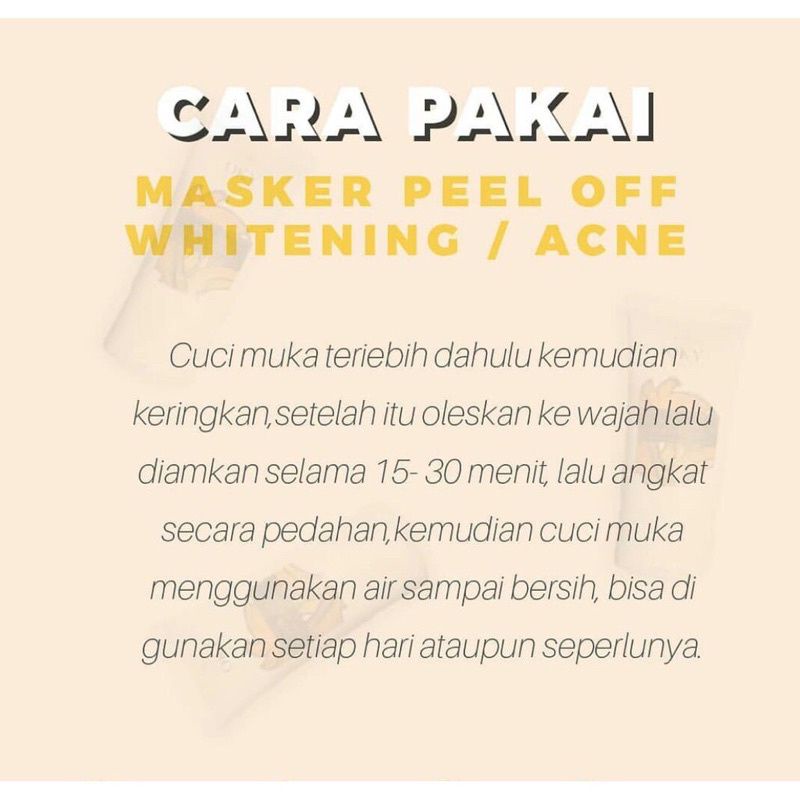 Peel Off Mask Acne | Masker Peel Off Jerawat / Benings clinic By Dr Oky pratama