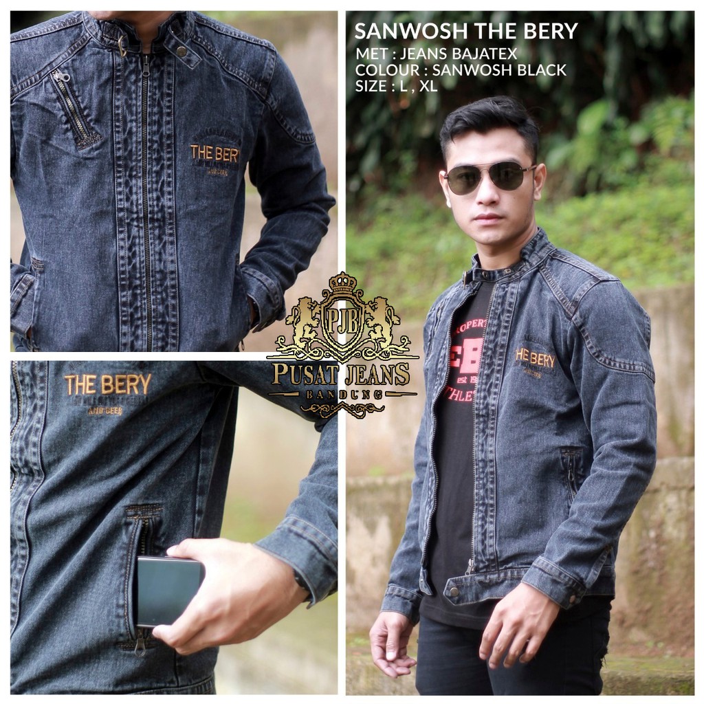 RCL - JAKET BOMBER JEANS THE BERRY ORIGINAL - JAKET BOMBER CASUAL PRIA