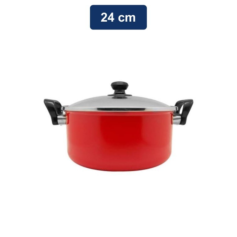 MASPION Panci Dutch Oven Pegangan Ebonit 24 Cm - Panci Antilengket