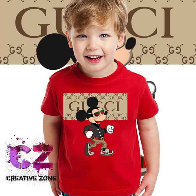 CUSTOM KAOS/TSHIRT HYPE GUCCI MICKEY MOUSE DISNEY DIGITAL PRINTING