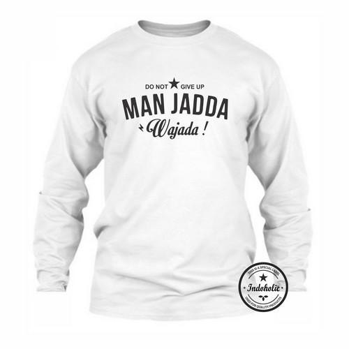 Indoholic Atasan Baju Kaos Distro Kaos Lengan Panjang Kaos Dakwah Kaos Muslim Pria Wanita Combed 100% ManjaddaWajada