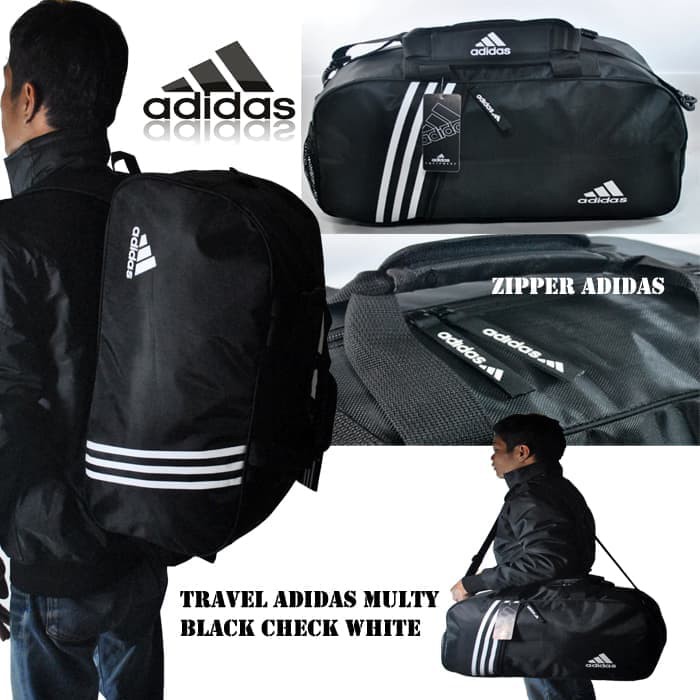TAS TRAVEL / TAS GYM / TAS OLAHRAGA / TRAVEL BAG MULTI ADIDAS - Hitam