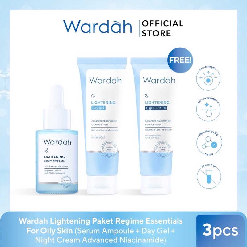 Wardah Lightening Day Cream Night Cream Wardah Lightening Serum Ampoule