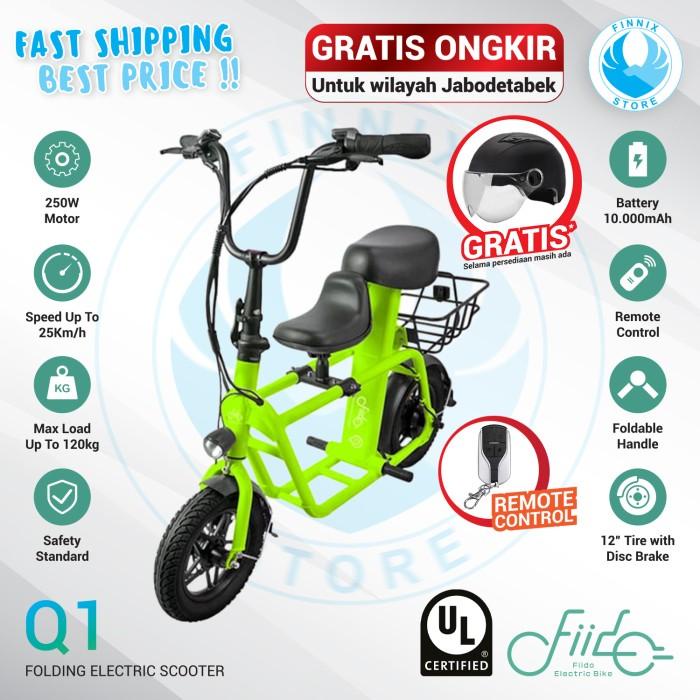 Arali | Sepeda Listrik Fiido Q1 E-Bike Smart Electric Scooter With Child Seat
