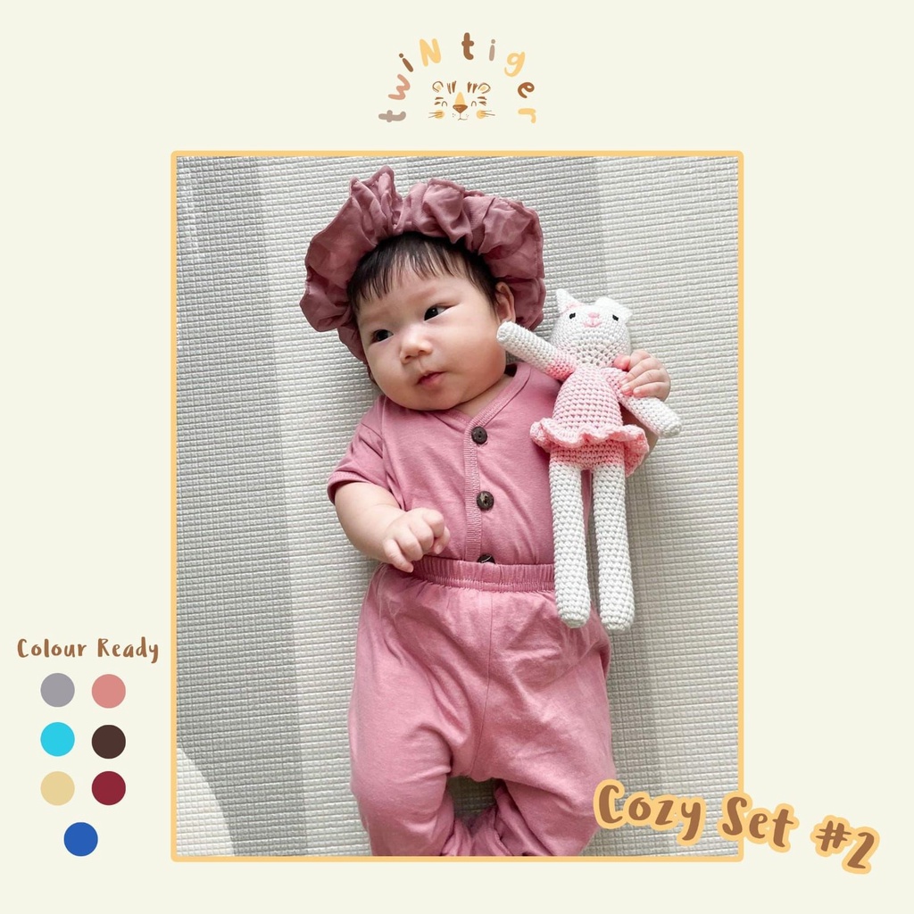 Twin Tiger COZY SET Atasan Pendek Celana Panjang Comfy Earth Wear