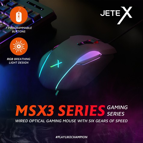 Mouse Gaming RGB JETE MSX3 7 Programmable Button