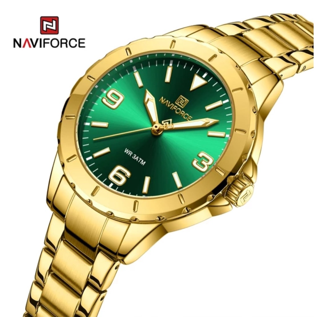 Jam Tangan Wanita NAVIFORCE NF 5022 L ORIGINAL tali rantai stainless steel jam tangan original