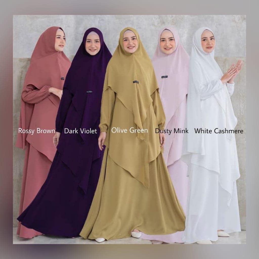 Gamis Syari Wanita Dewasa Anissa Syari Bahan Ceruty Babydoll Full Furring Gamis Syari Wanita Jumbo G