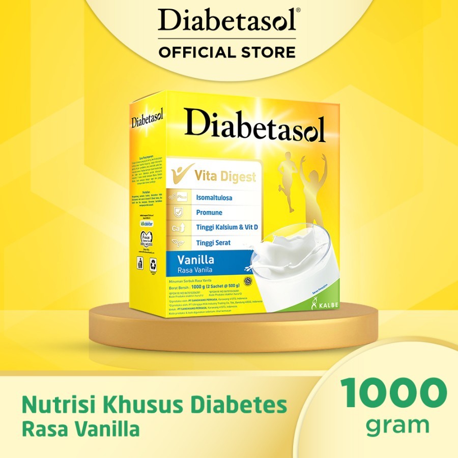 DIABETASOL 1000GR VANILLA susu diabetes / DIABETASOL 170GR VANILA