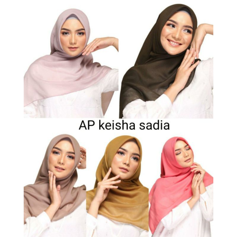 Elzatta scraf Keisha sadia basic , kerudung polos elzatta
