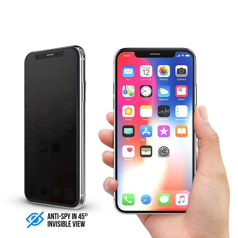 Pelindung Layar Tempered Glass Anti Spy Untuk Iphone 12 11 Pro Max 8 7plus Xs Max Xr