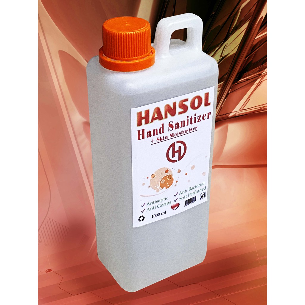 Hand Sanitizer Hansol Cair 1000 ml Sanitiser Antiseptic / anti bakteri / anti kuman