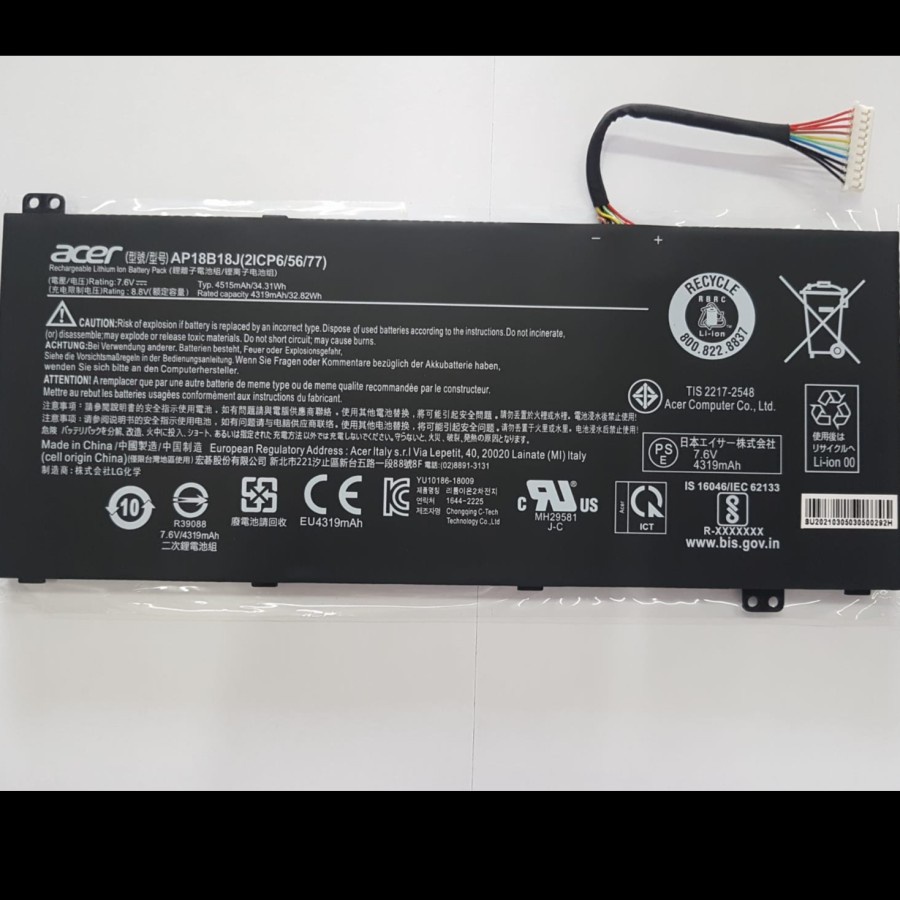 Baterai Laptop Acer Aspire 3 A314-33 A314-41 AP18B18J ORIGINAL