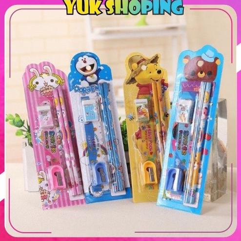 

WD446 YUKSHOPING SET ALAT TULIS SEKOLAH 5 in 1 KARAKTER LUCU MINI STAT