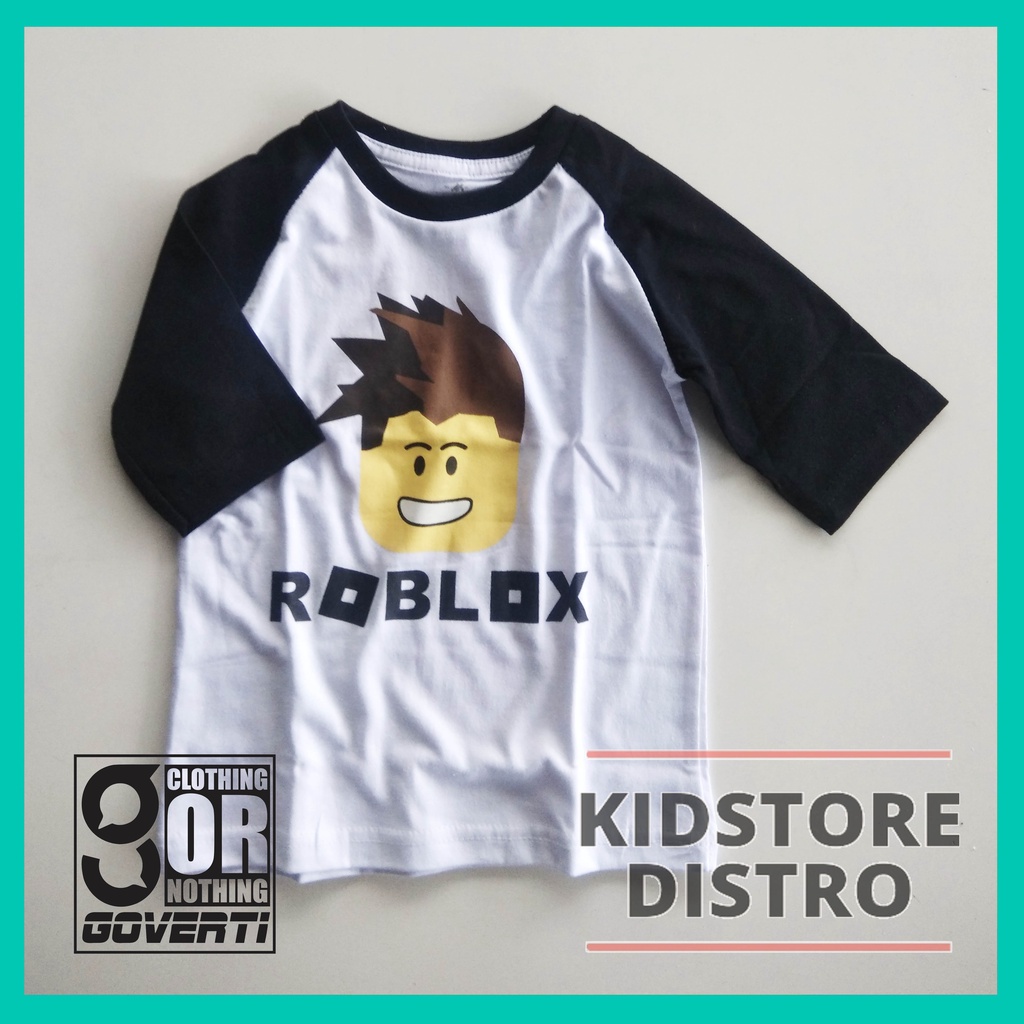 Kaos Anak Raglan Distro / Baju Raglan Anak Laki-Laki &amp; Perempuan / Motif Roblox / Goverti