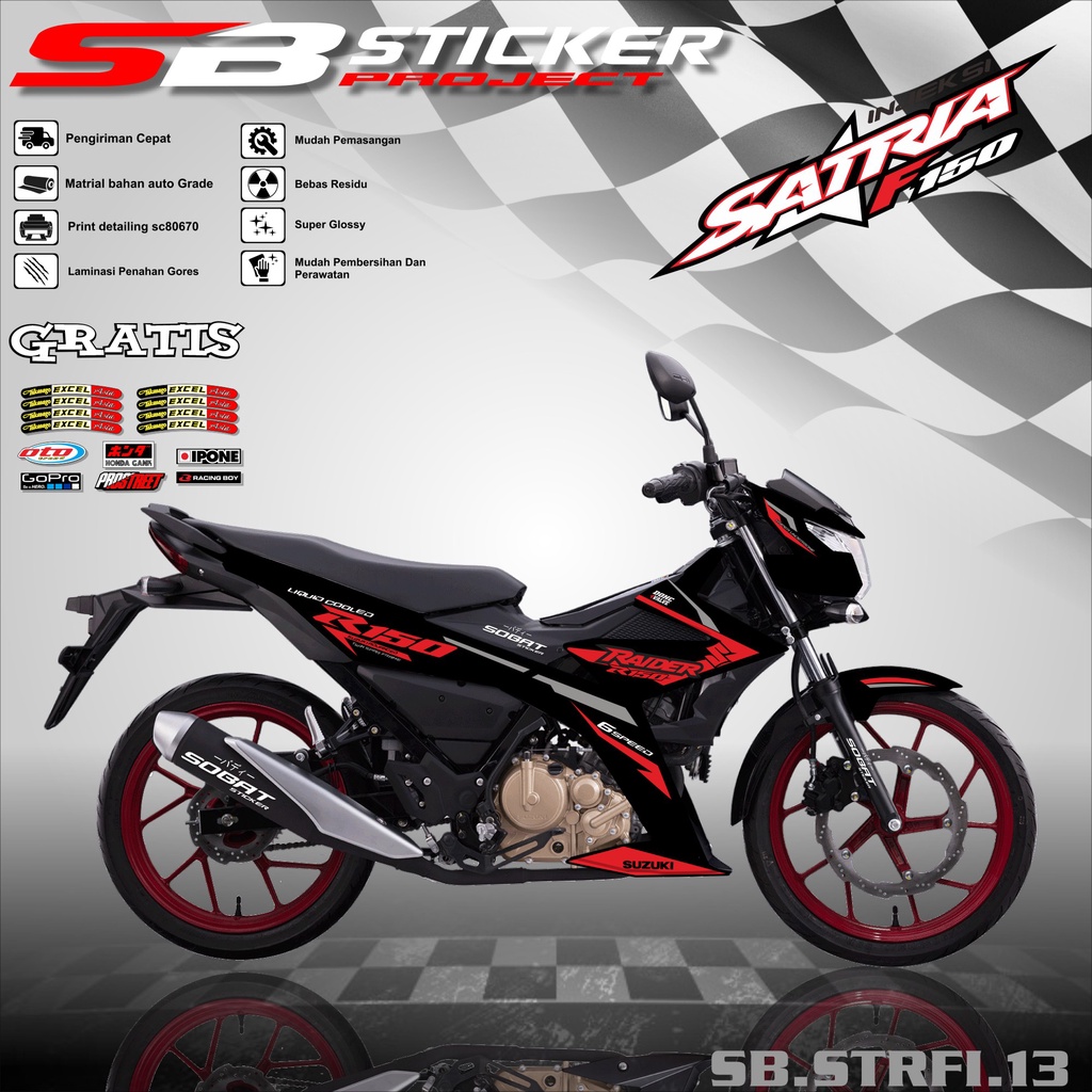 STRIPING SATRIA FU INJEKSI - STRIPING HOLOGRAM SUZUKI SATRIA FU INJEKSI 2016-2022 RACING