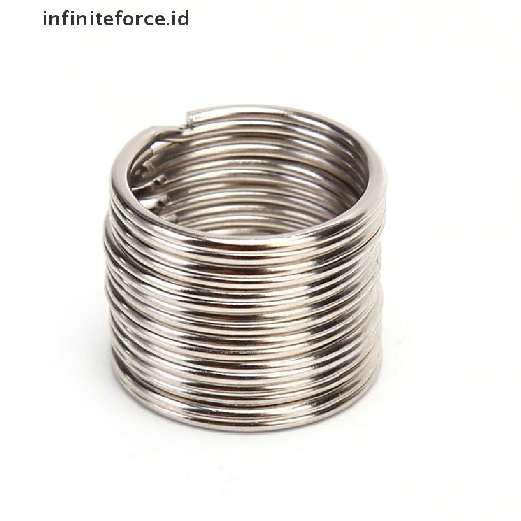 [infiniteforce.id] 100pcs/lot Key Rings DIY Metal Key Holder Split Rings Hoop Metal Loop Keychain  [ID]