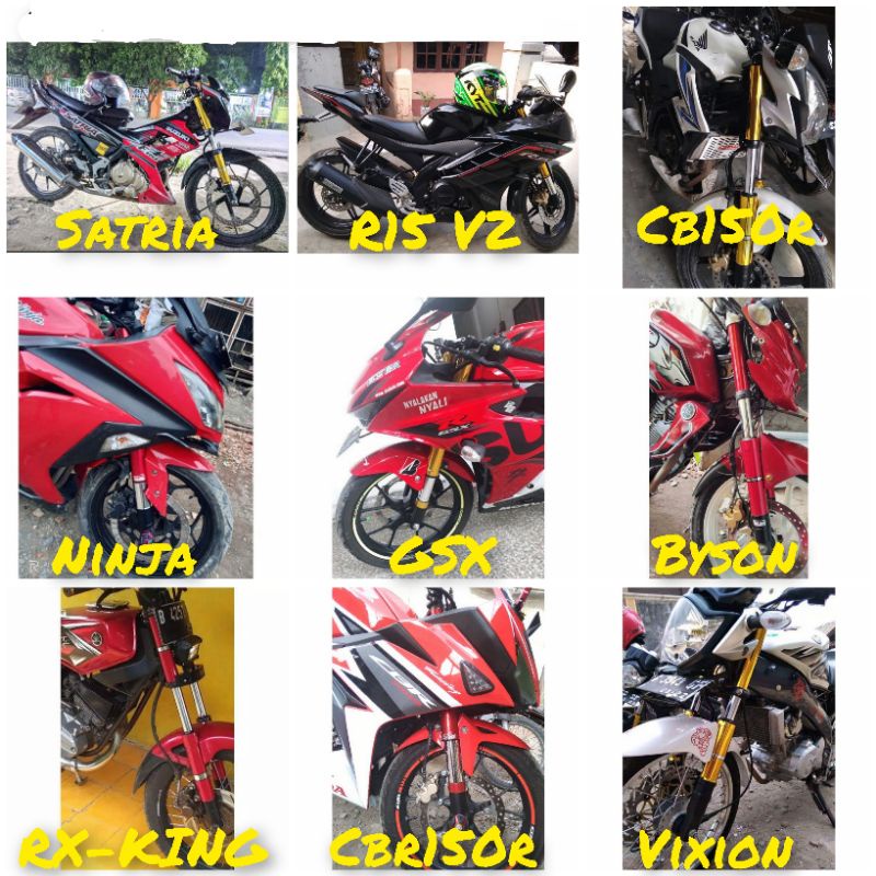 COVER SHOCK / PELINDUNG SHOCKBREAKER AKSESORIS FULLSET ATAS BAWAH MOTOR CBR150R FACELIF ,CB150R NEW/