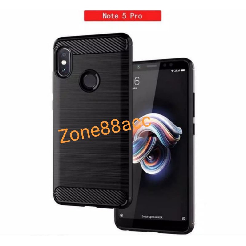 Silicon Case Redmi Note 5 Note 5 Pro Softcase iPAKY Carbon Casing Cover TPU