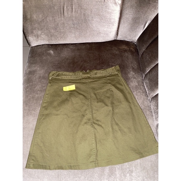 Rok mini warna hijau army