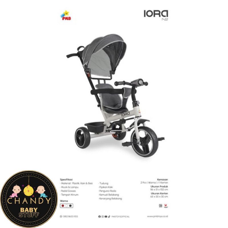 SEPEDA ANAK RODA TIGA IORA PMB T22 TRICYCLE