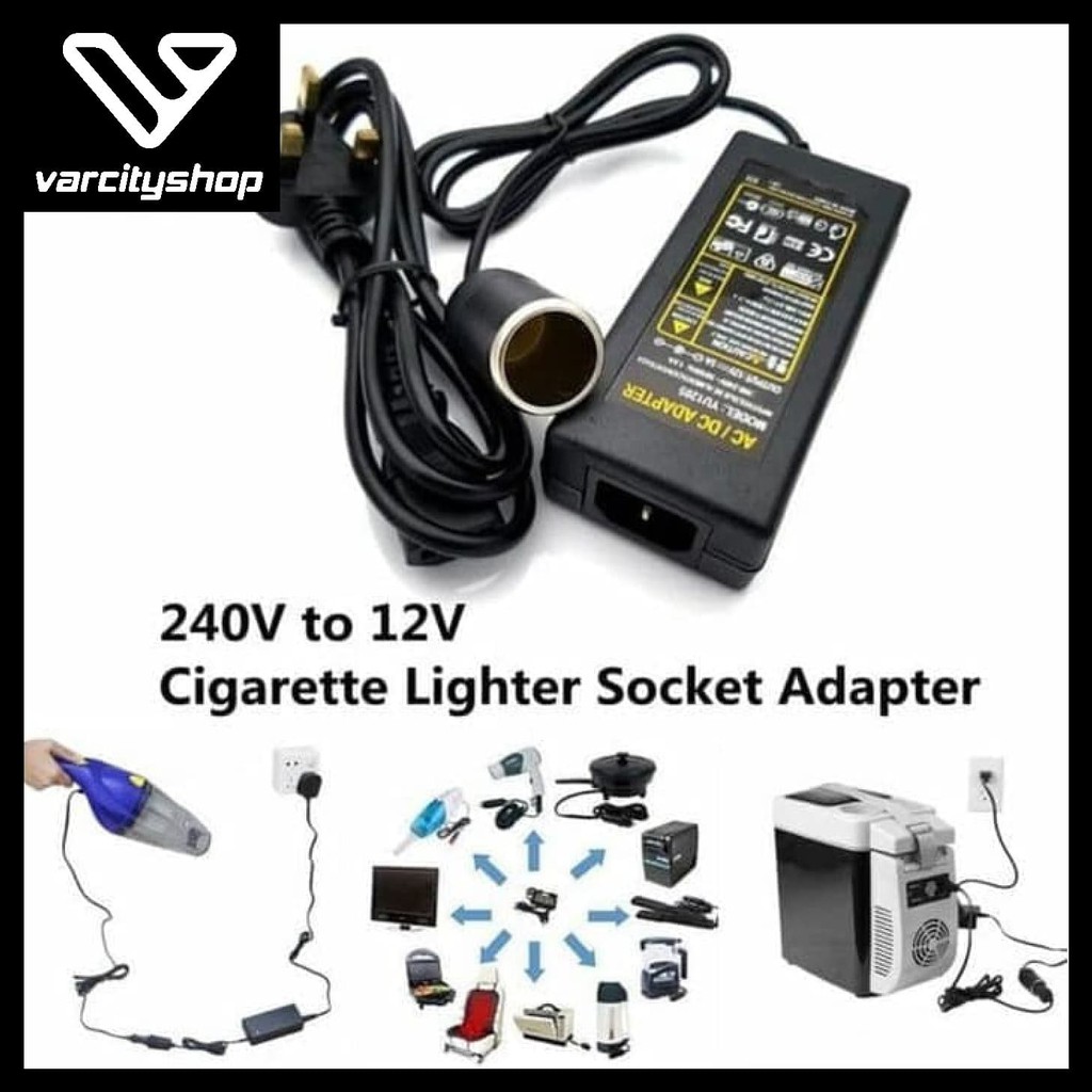 E73 ADAPTOR AC TO DC 12 VOLT LIGHTER SOCKET CONVERTER 220 VOLT KE 12 V - AB14