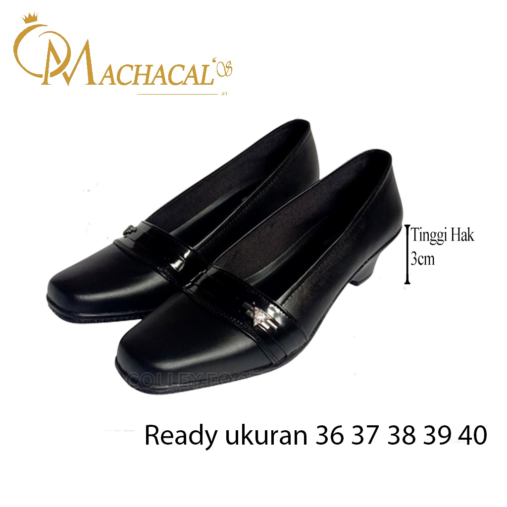 Sepatu kulit wanita sepatu sekolah/sepatu kerja/kantoran kulit asli hak 3cm