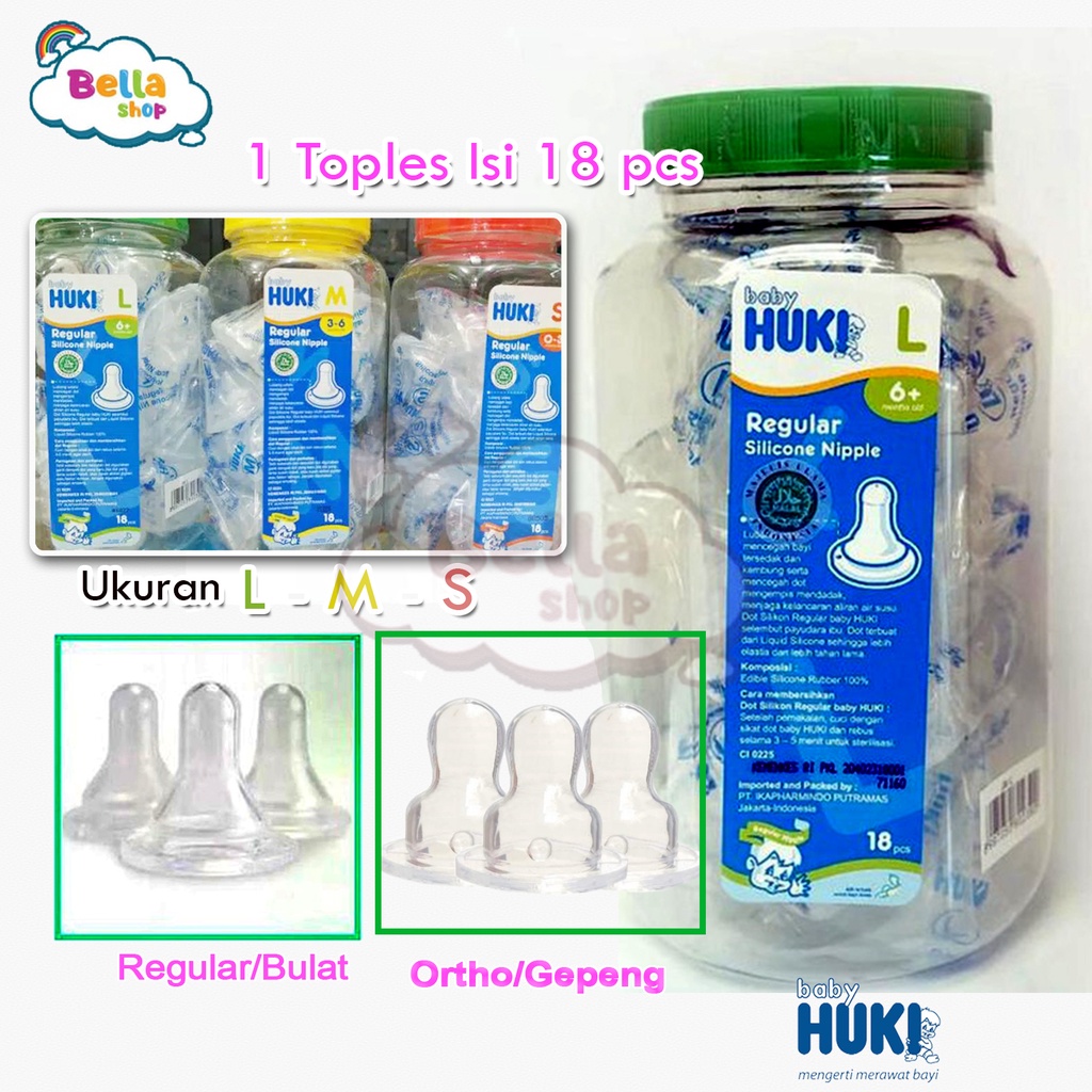 Huki Nipple Dot Silicone Reguler Huki Dot Nipple Silikon Huki Baby Reguler-BELLA SHOP