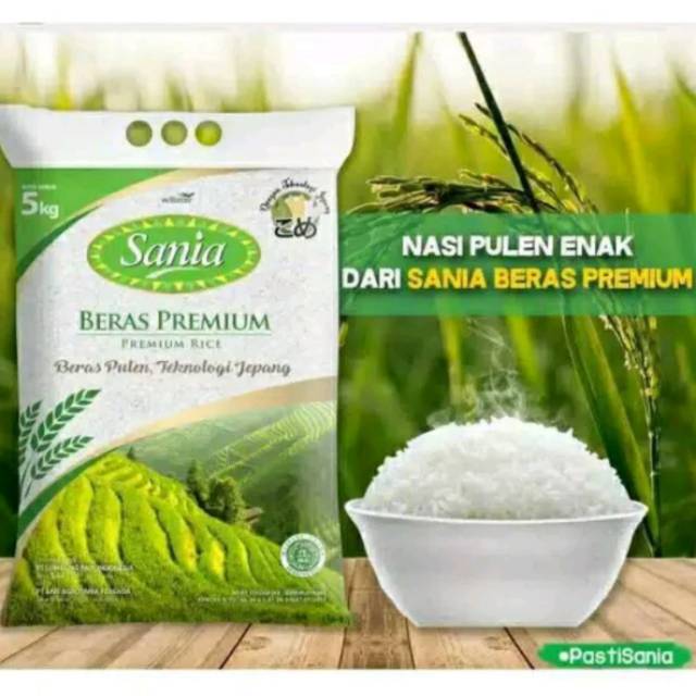 Beras Sania Premium 5kg Pulen Indonesia