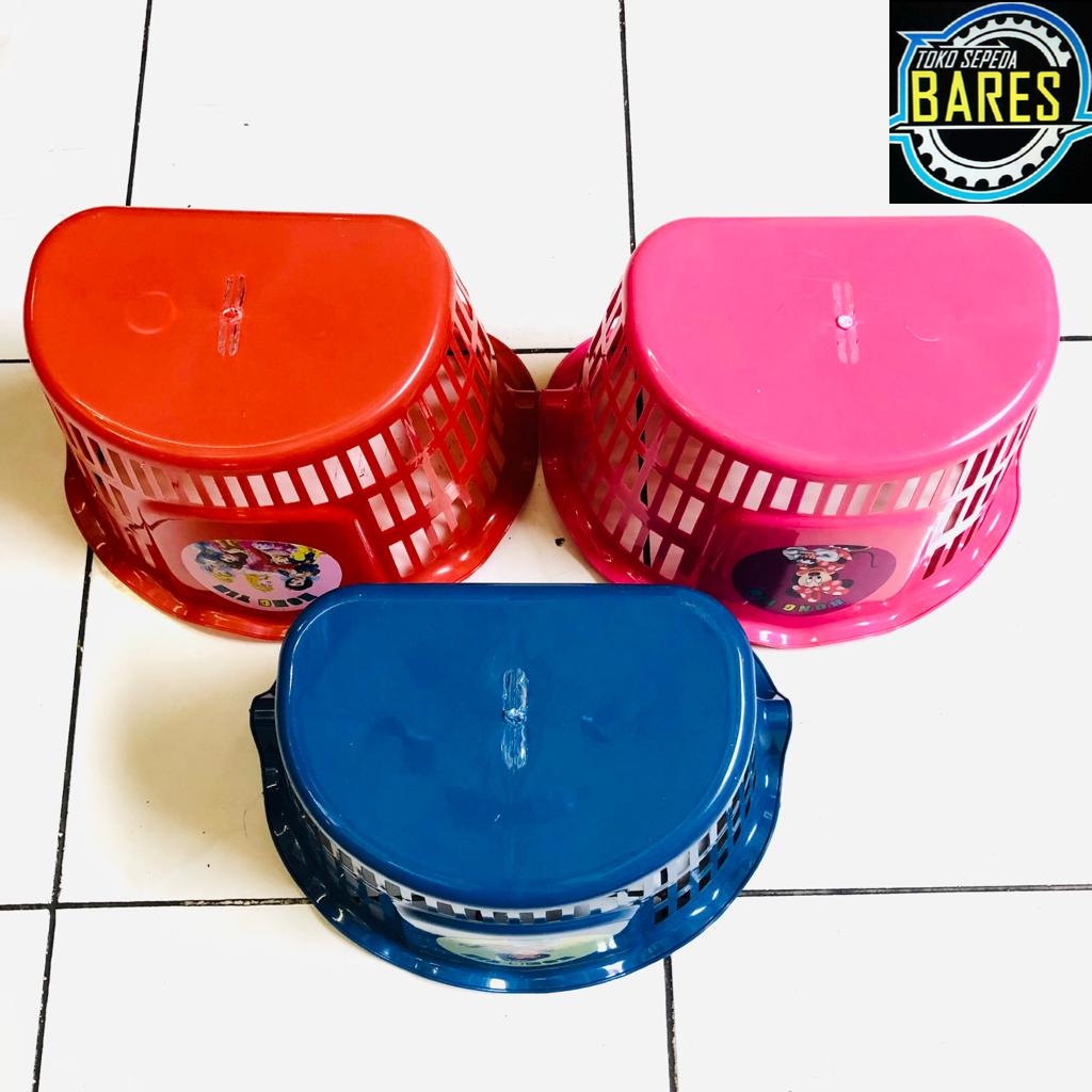 Keranjang Plastik Sepeda Mini Anak 12 / 16 / 18 Hong Yin