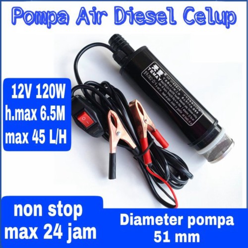 

TERMURAH Pompa Air Celup 51mm Black Dengan Filter DC 12V Irigasi Draine Pump Berkualitas