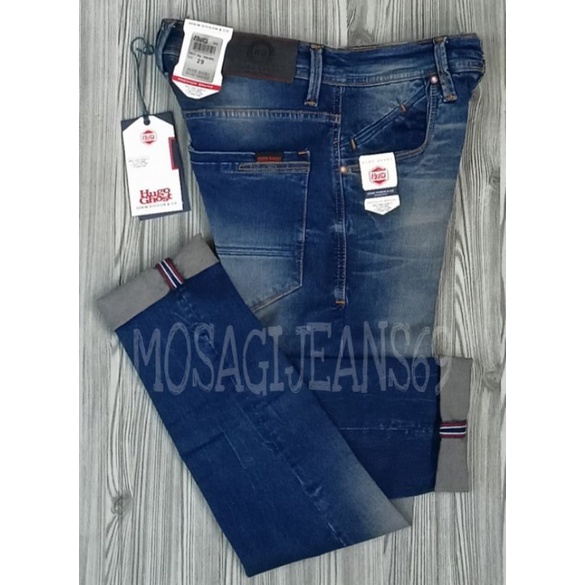 CELANA PANJANG PRIA SOFTJEANS HUGOGHOST KARET KANTONG TEMPEL