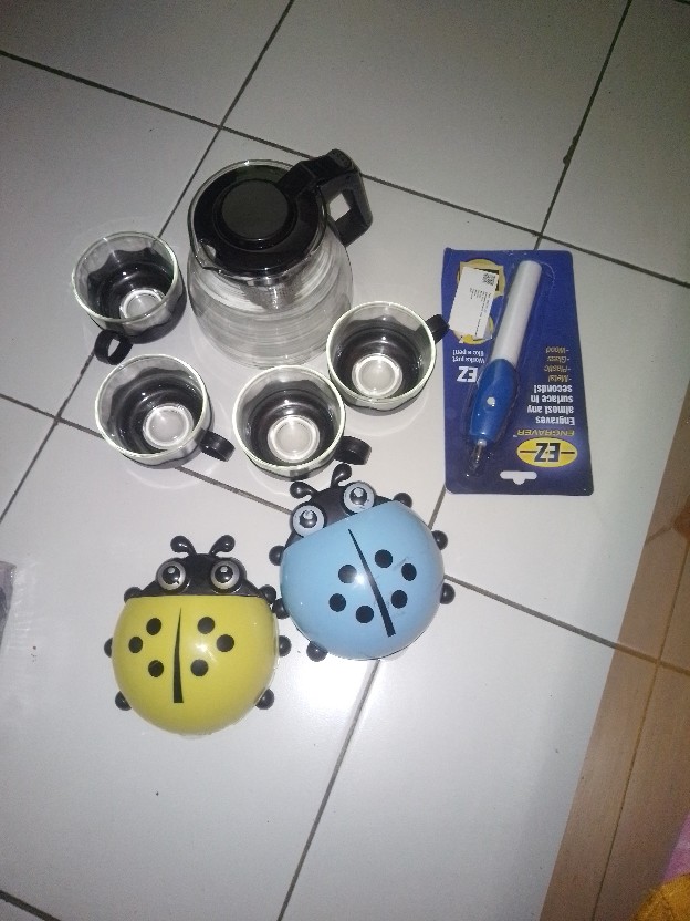 Teapot Teko Teh Tea Pot Gelas Teko Kaca+ Saringan 5 In 1  Perlengkapan Rumah  Ruang Makan Cangkir Perlengkapan Rumah  Peralatan Makan  Jug, Pitcher, & Aksesoris