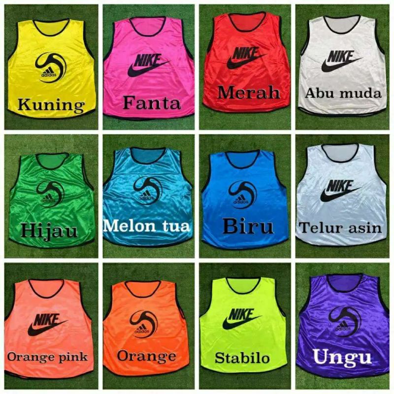 Rompi Kaos Futsal Latihan Dewasa Remaja / Rompi Sepak Bola / Rompi Training Olahraga Running Lari Sp