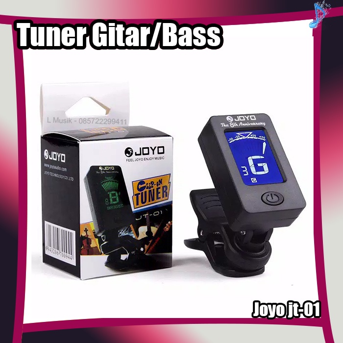 Tuner Joyo JT-01 dan JT-07 Chromatic Clip Layar - TUNER UNTUK GITAR AKUSTIK,GITAR ELEKTRIK,BASS,BIOLA