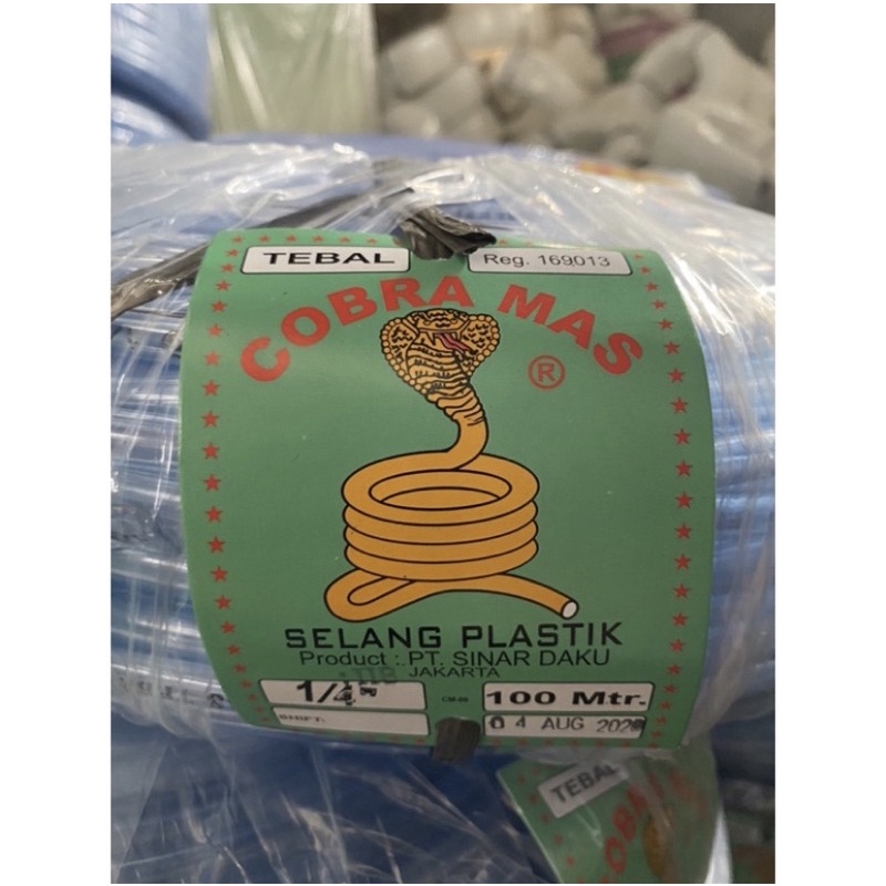 Selang Cobra Mas Tebal 1/4” Selang Waterpas Cobra - Selang Timbang Cobra Mas Tebal 1/4” Harga Per Ro