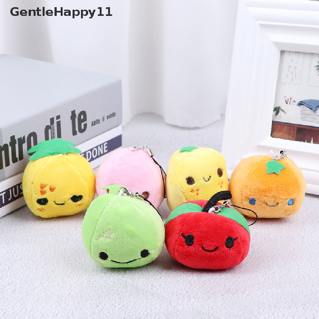 Gentlehappy 1pc Mainan Boneka Stuffed Plush Buah Mini Lucu Untuk Gantungan Kunci / Hadiah Anak