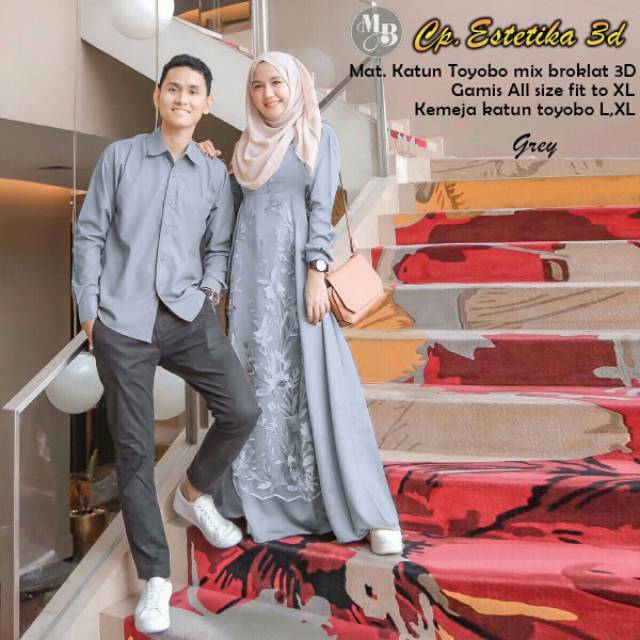 CP ESTETIKA 3D couple gamis party ori best seller