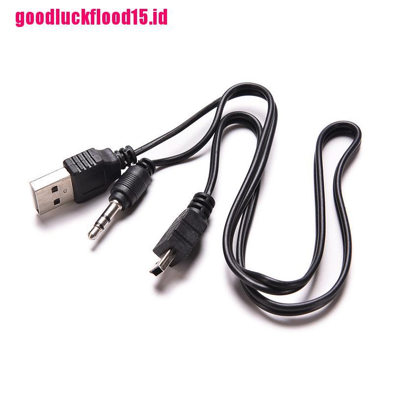 (LUCKID) Kabel Koneksi Audio Jack 3.5mm USB Ke Mini USB Standard Untuk Speaker