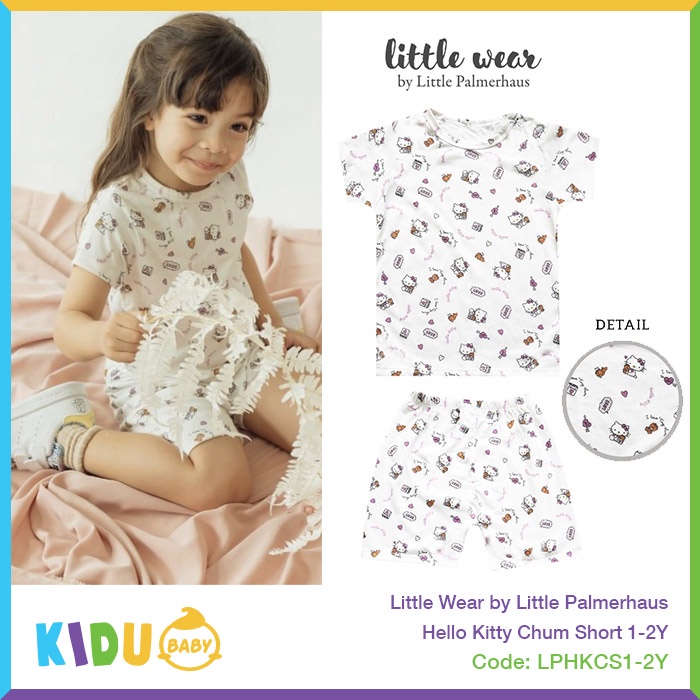 Little Wear by Little Palmerhaus Hello Kitty Chum Long Short Baju Bayi Baju Anak Lengan Panjang Lengan Pendek Kidu Baby