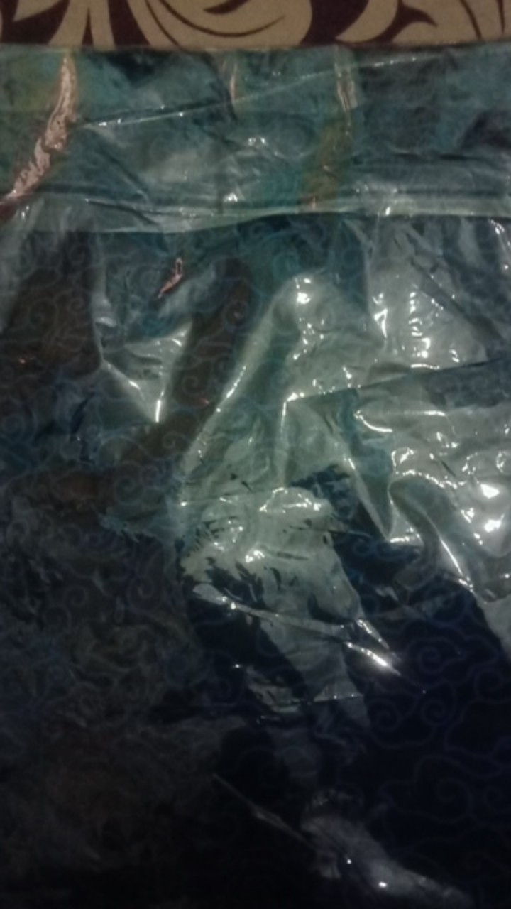 Couple Gamis Keluarga Batik Famili Sarimbit Ibu Ayah Dan Anak Couple Batik Seragam Mega Biru Ori Bcp