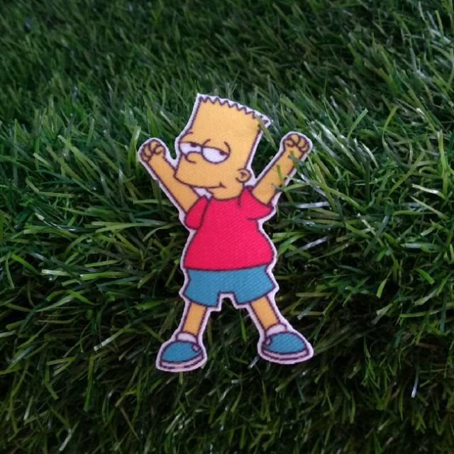Gambar Stiker Pres Bart Simpson Sticker Woven Setrika Press The Simpsons