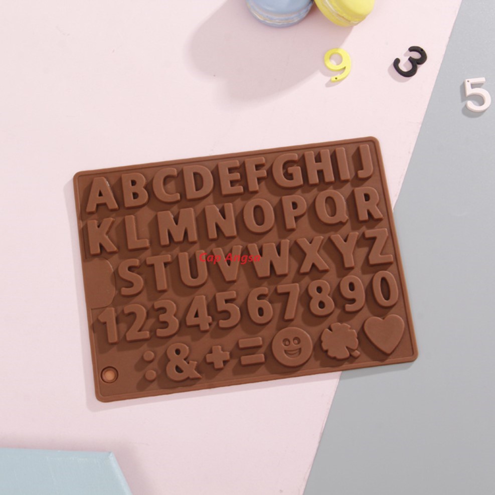 SILICONE MOLD SILICON MOULD ALPHABET NUMBER FONDANT CHOCOLATE BIRTDAY MOULD SILIKON 43 CHARACTER SIMBOL