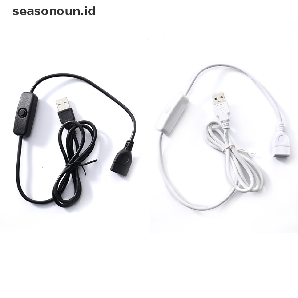 (seasonoun) Kabel Extension Power Supply USB Panjang 1M Dengan Saklar ON / OFF