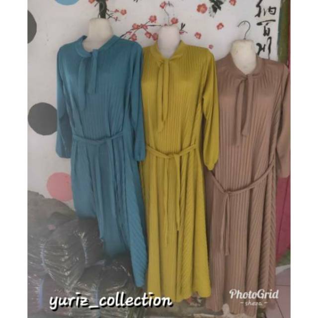 Gamis Thalita Plisket Maxy Pita Tali